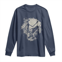 Siren Head Long Sleeve Shirt Retro Vintage American Cryptid Mountain Trees - Wonder Print Shop