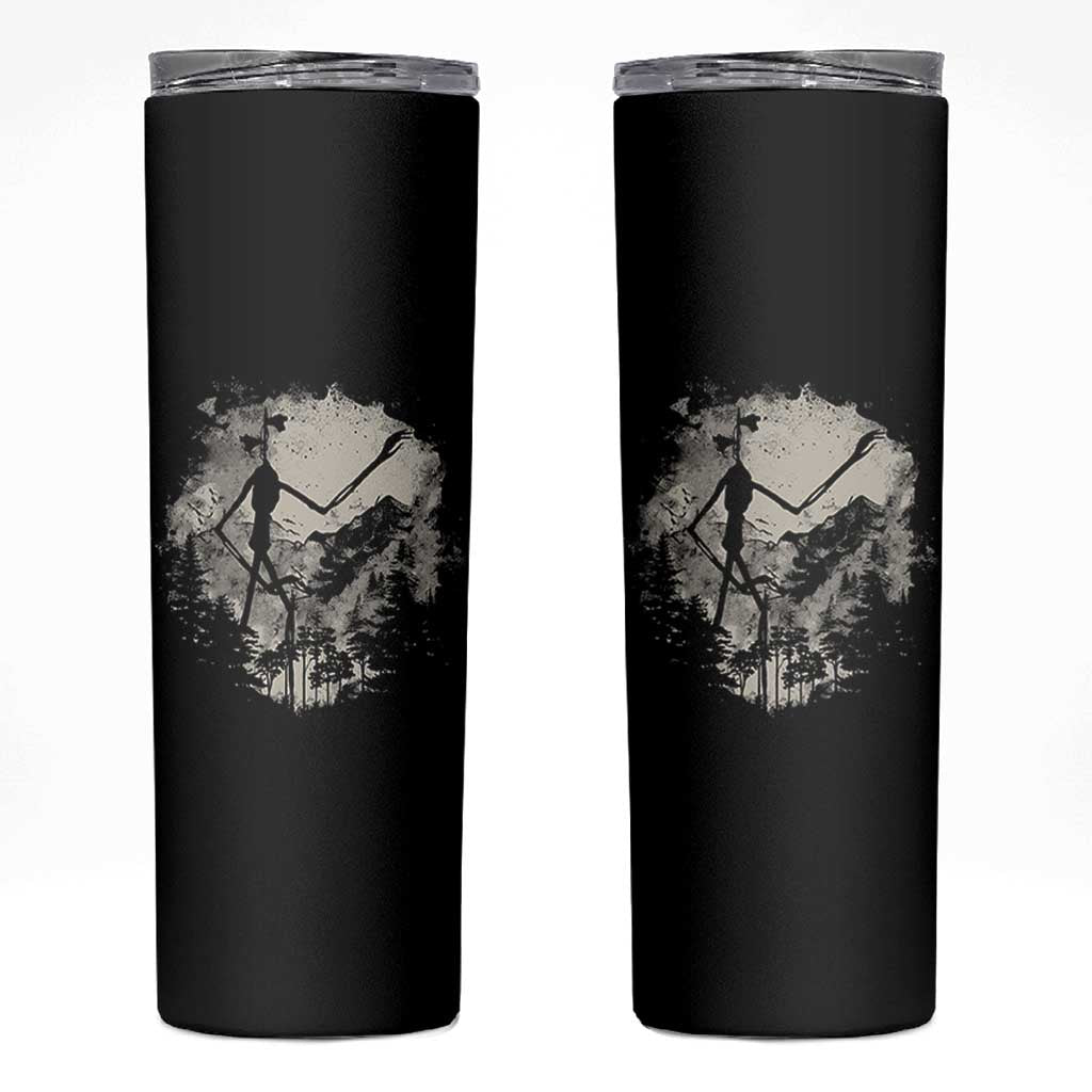 Siren Head Skinny Tumbler Retro Vintage American Cryptid Mountain Trees - Wonder Print Shop