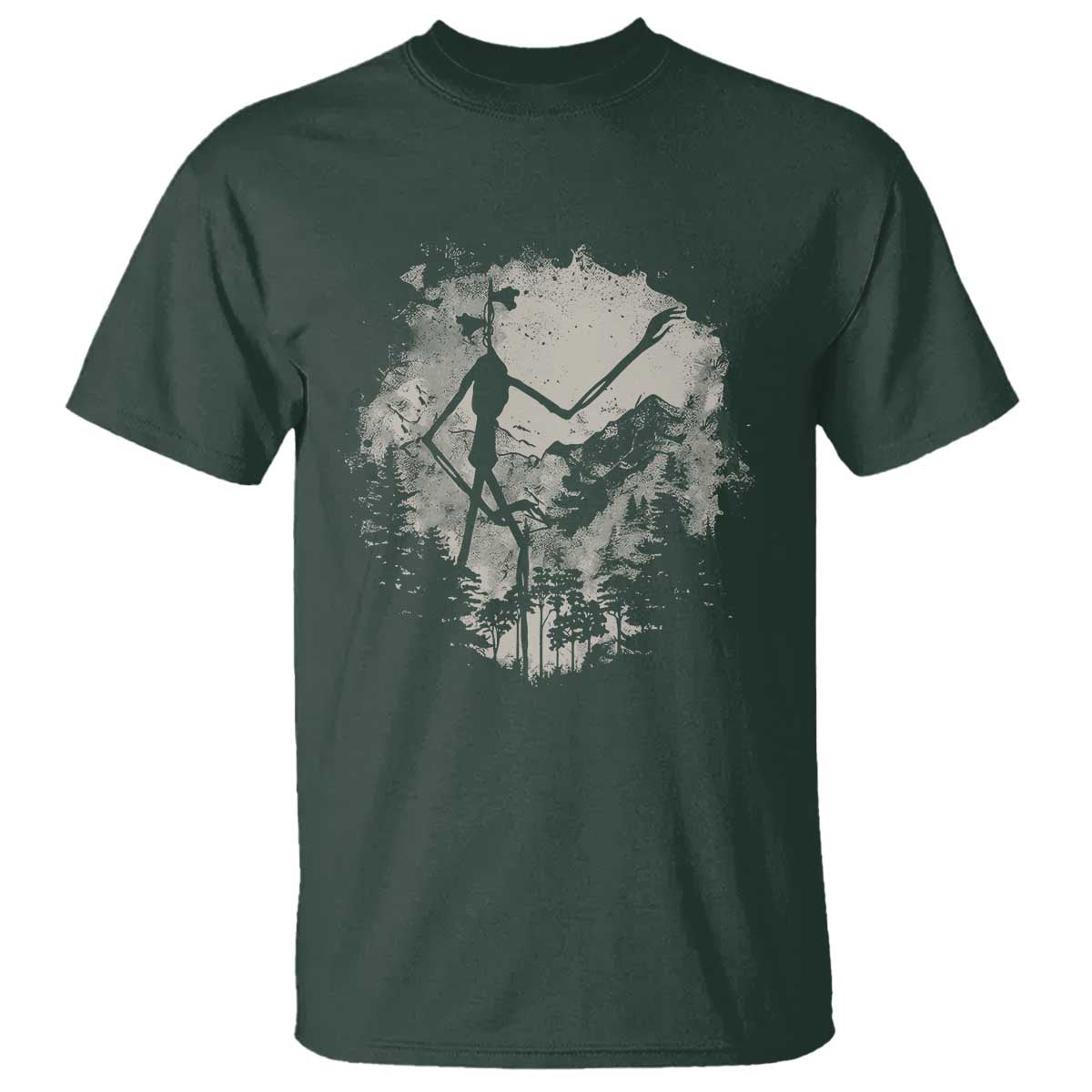 Siren Head T Shirt Retro Vintage American Cryptid Mountain Trees - Wonder Print Shop