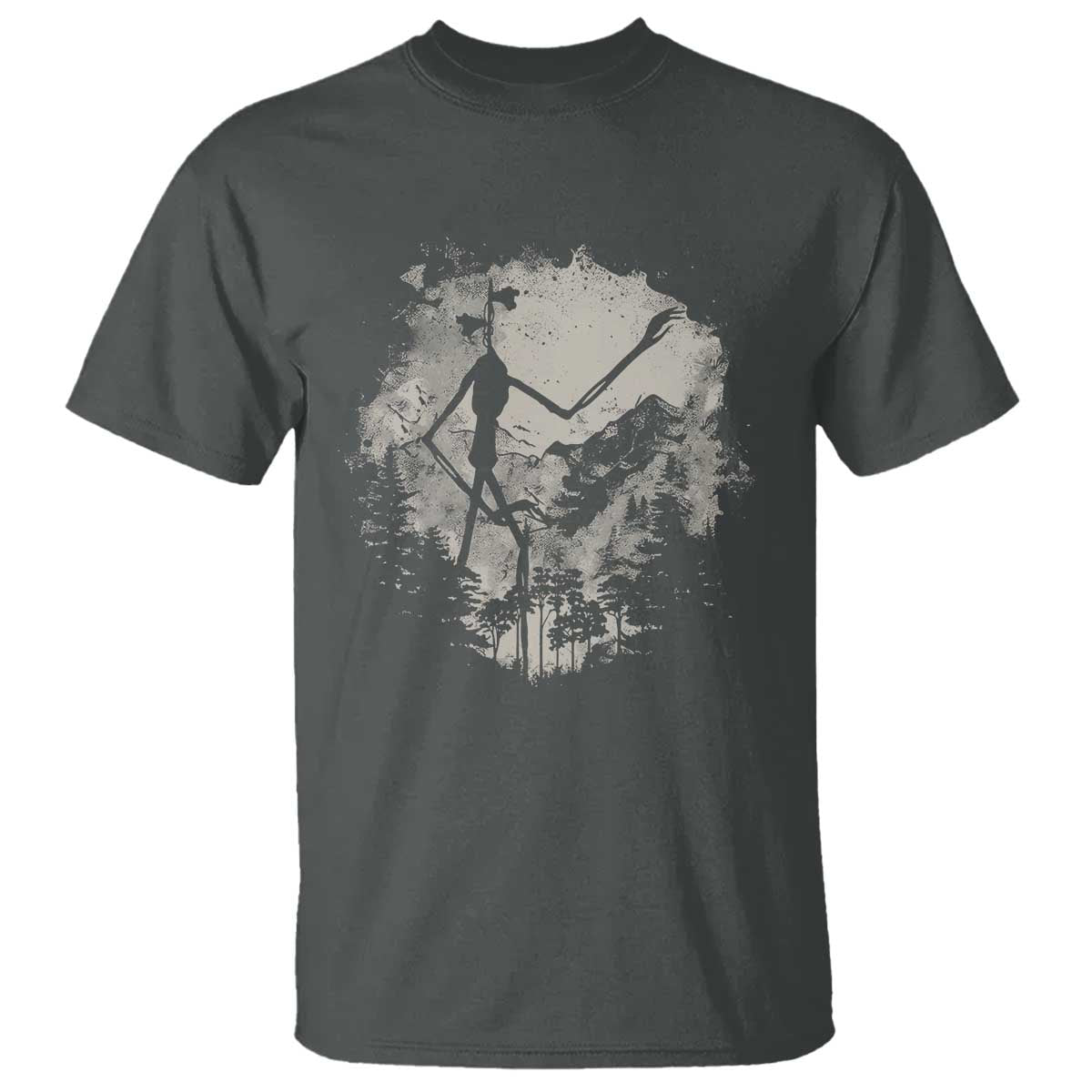 Siren Head T Shirt Retro Vintage American Cryptid Mountain Trees - Wonder Print Shop