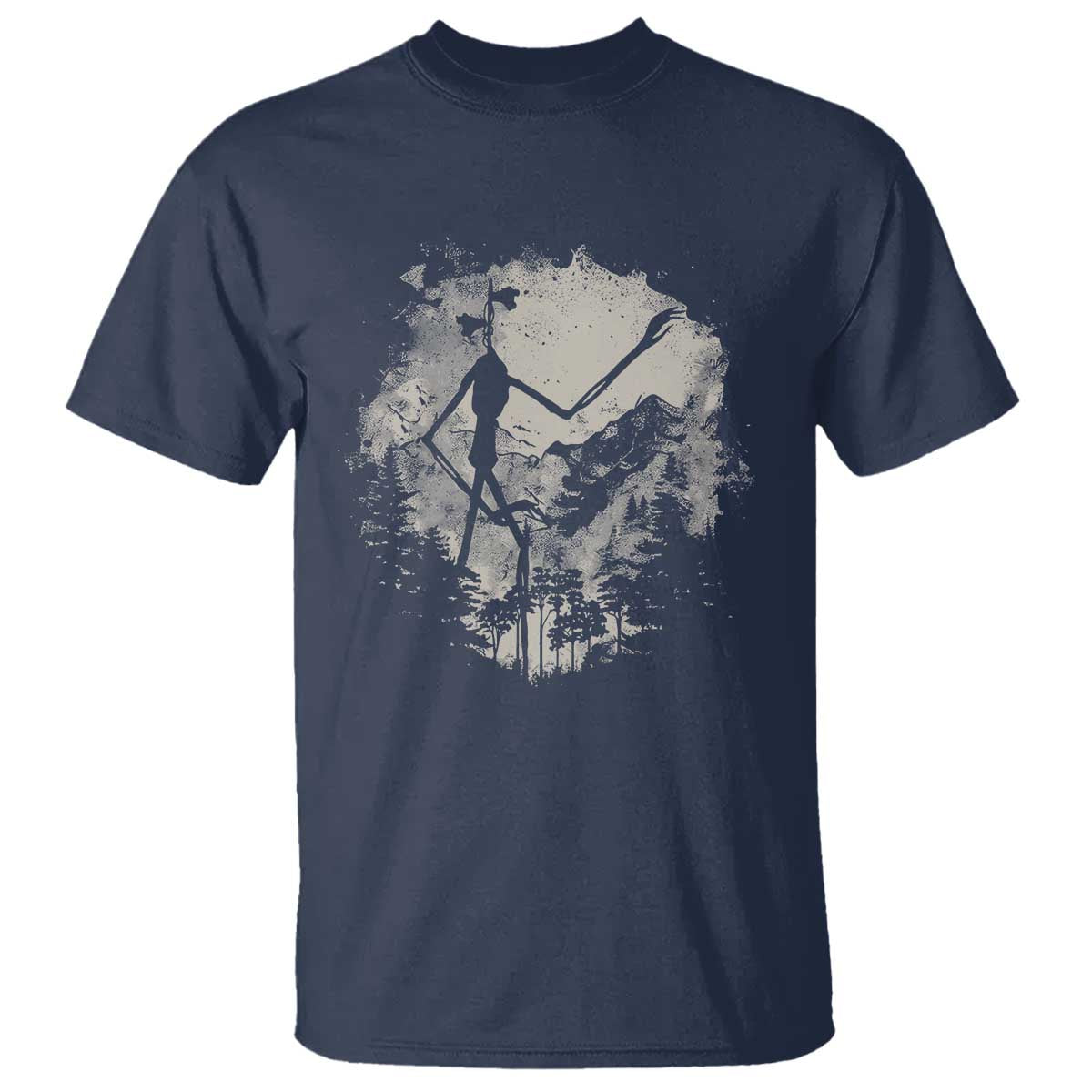 Siren Head T Shirt Retro Vintage American Cryptid Mountain Trees - Wonder Print Shop