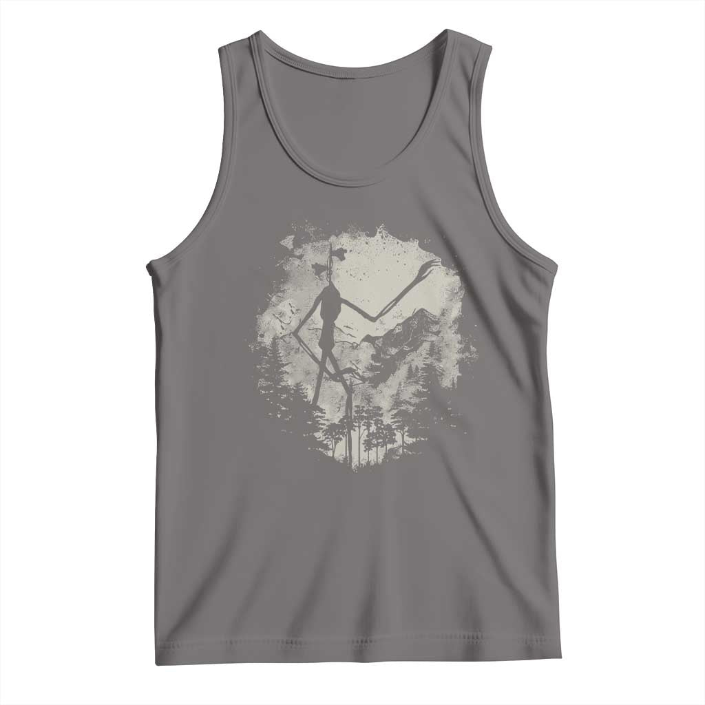 Siren Head Tank Top Retro Vintage American Cryptid Mountain Trees - Wonder Print Shop