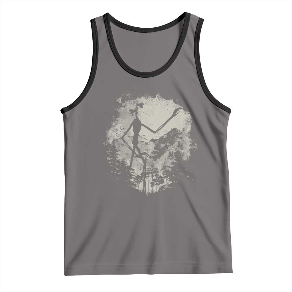 Siren Head Tank Top Retro Vintage American Cryptid Mountain Trees - Wonder Print Shop