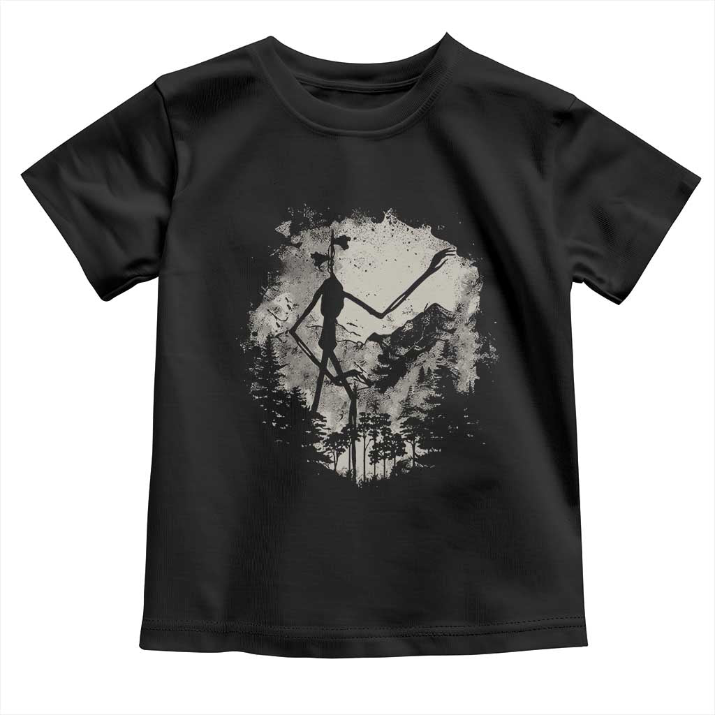 Siren Head Toddler T Shirt Retro Vintage American Cryptid Mountain Trees - Wonder Print Shop