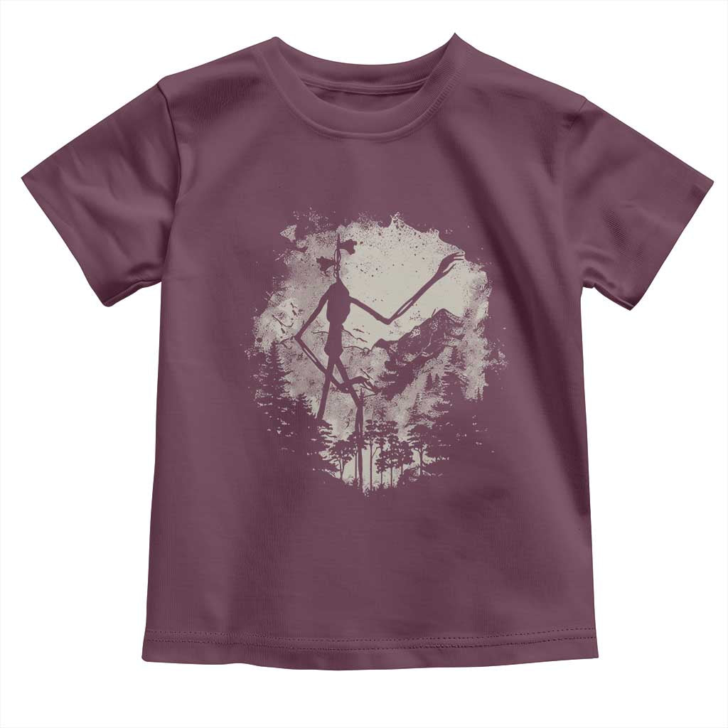 Siren Head Toddler T Shirt Retro Vintage American Cryptid Mountain Trees - Wonder Print Shop