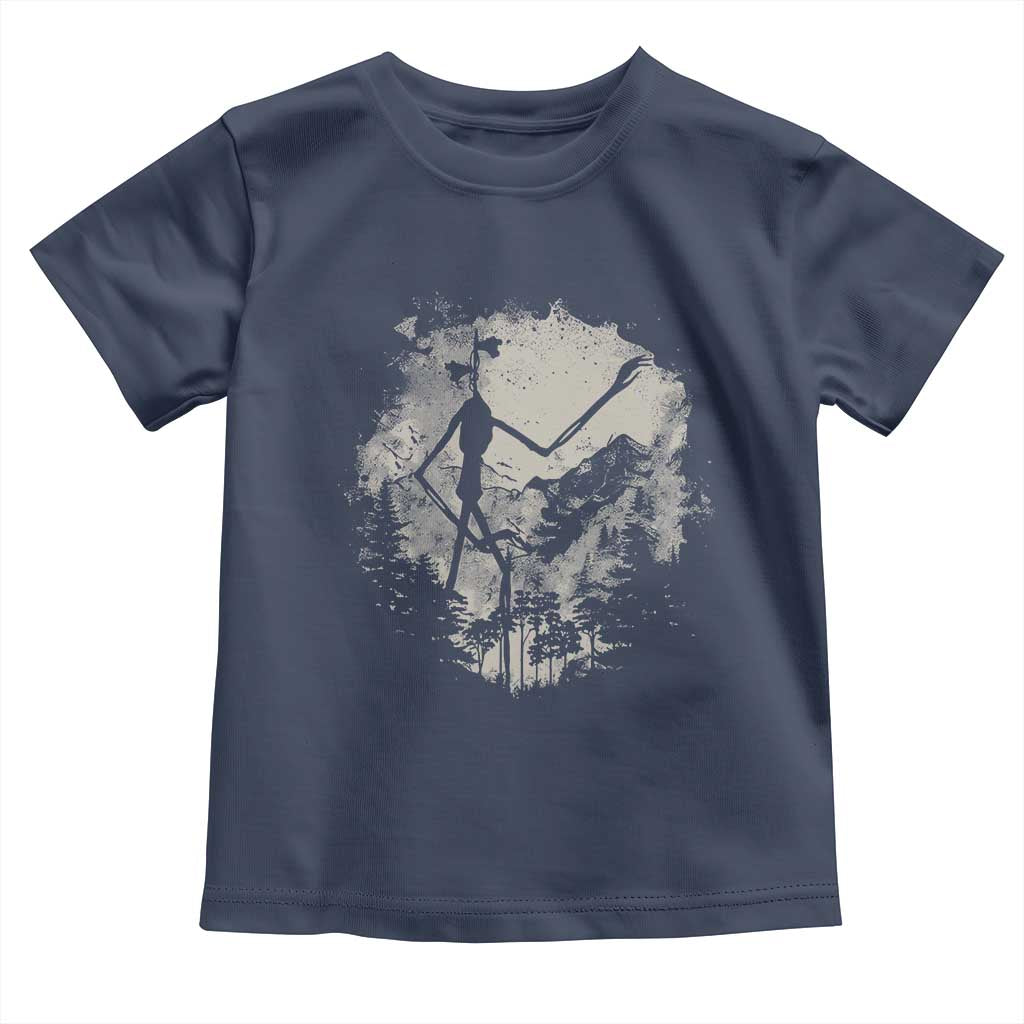 Siren Head Toddler T Shirt Retro Vintage American Cryptid Mountain Trees - Wonder Print Shop