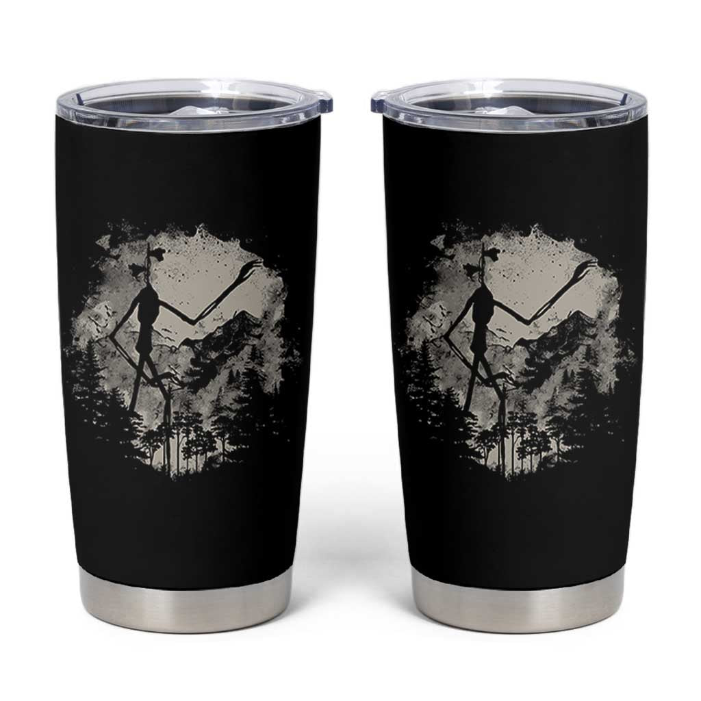 Siren Head Tumbler Cup Retro Vintage American Cryptid Mountain Trees - Wonder Print Shop
