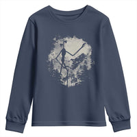 Siren Head Youth Sweatshirt Retro Vintage American Cryptid Mountain Trees - Wonder Print Shop