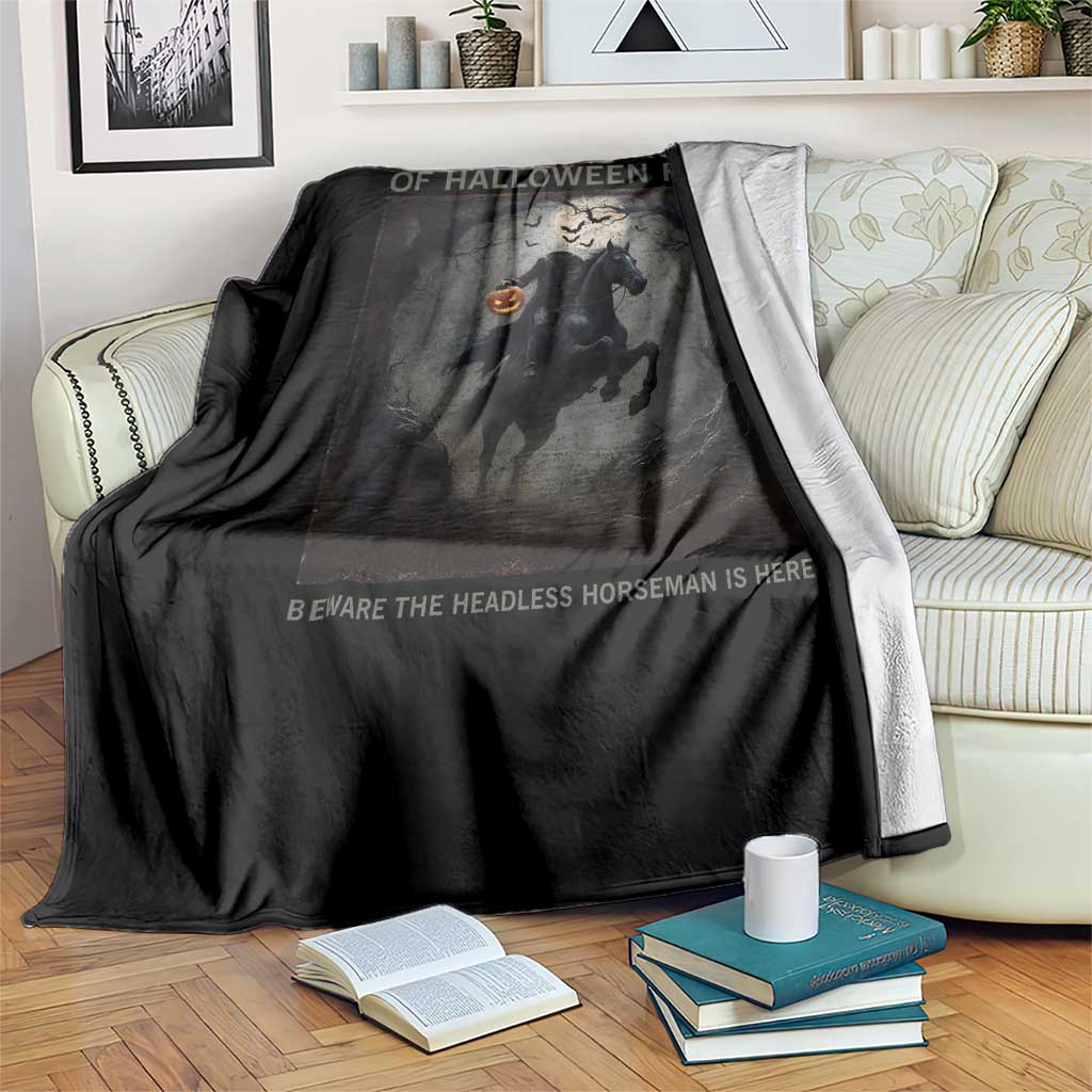 Headless Horseman Throw Blanket Vintage Gothic Scary Costume Halloween October Festive - Wonder Print Shop
