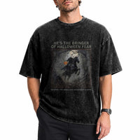 Headless Horseman Washed Cotton T-Shirt Vintage Gothic Scary Costume Halloween October Festive