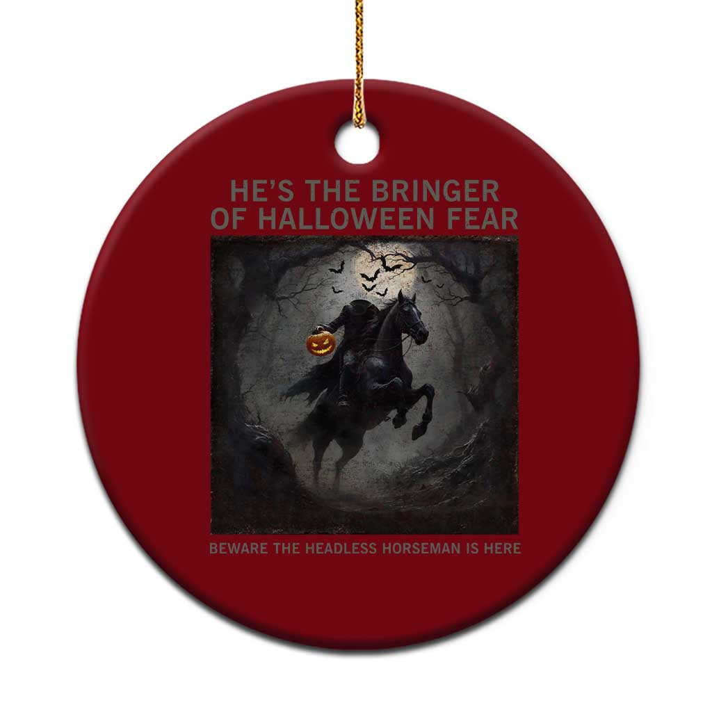 Headless Horseman Ceramic Ornament Vintage Gothic Scary Costume Halloween October Festive - Wonder Print Shop