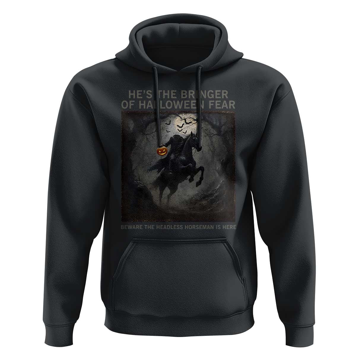 Headless Horseman Hoodie Vintage Gothic Scary Costume Halloween October Festive - Wonder Print Shop