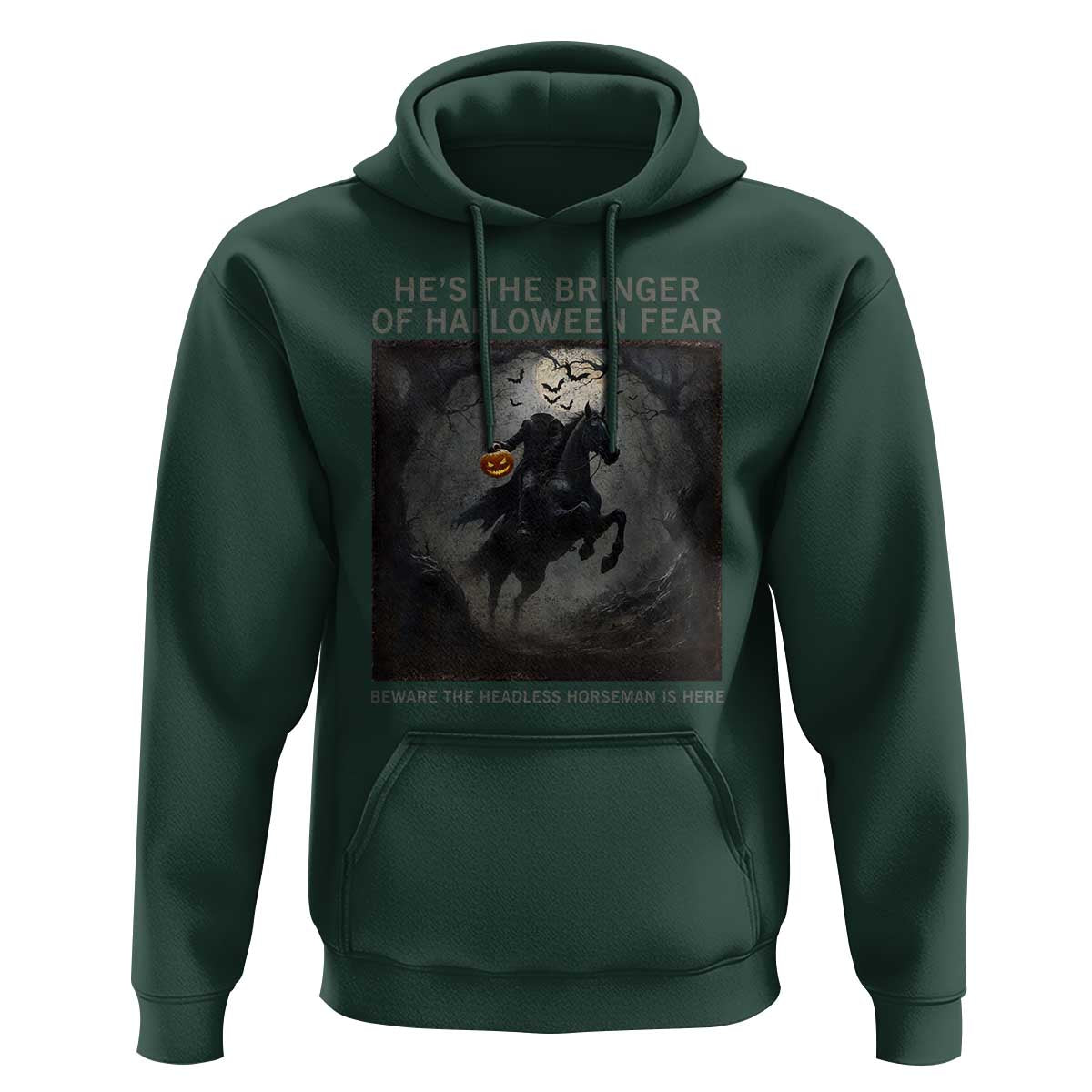 Headless Horseman Hoodie Vintage Gothic Scary Costume Halloween October Festive - Wonder Print Shop
