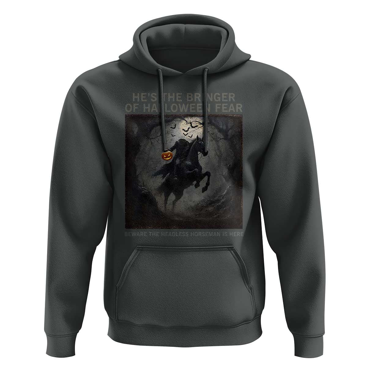 Headless Horseman Hoodie Vintage Gothic Scary Costume Halloween October Festive - Wonder Print Shop