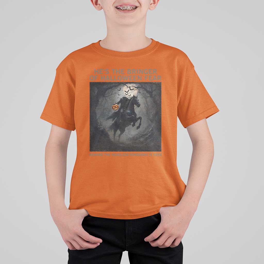 Headless Horseman T Shirt For Kid Vintage Gothic Scary Costume Halloween October Festive - Wonder Print Shop