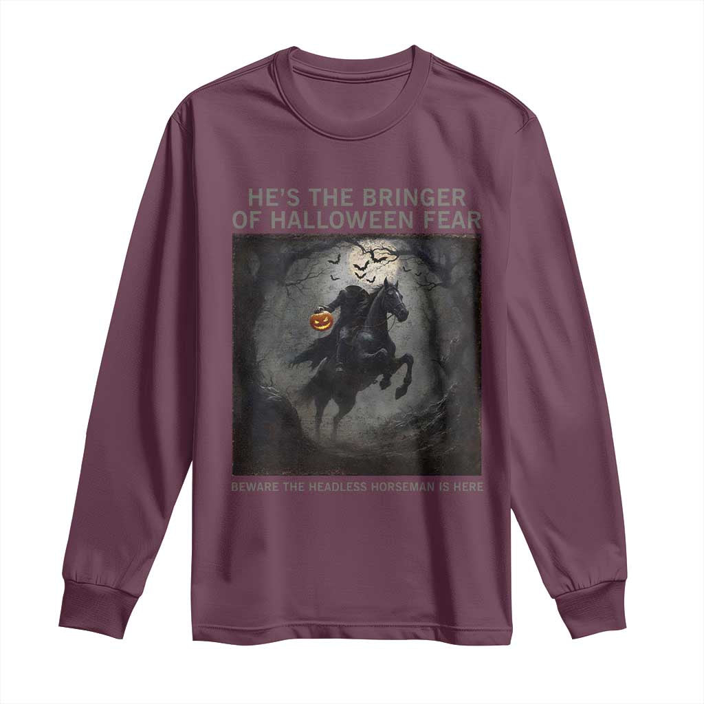 Headless Horseman Long Sleeve Shirt Vintage Gothic Scary Costume Halloween October Festive - Wonder Print Shop