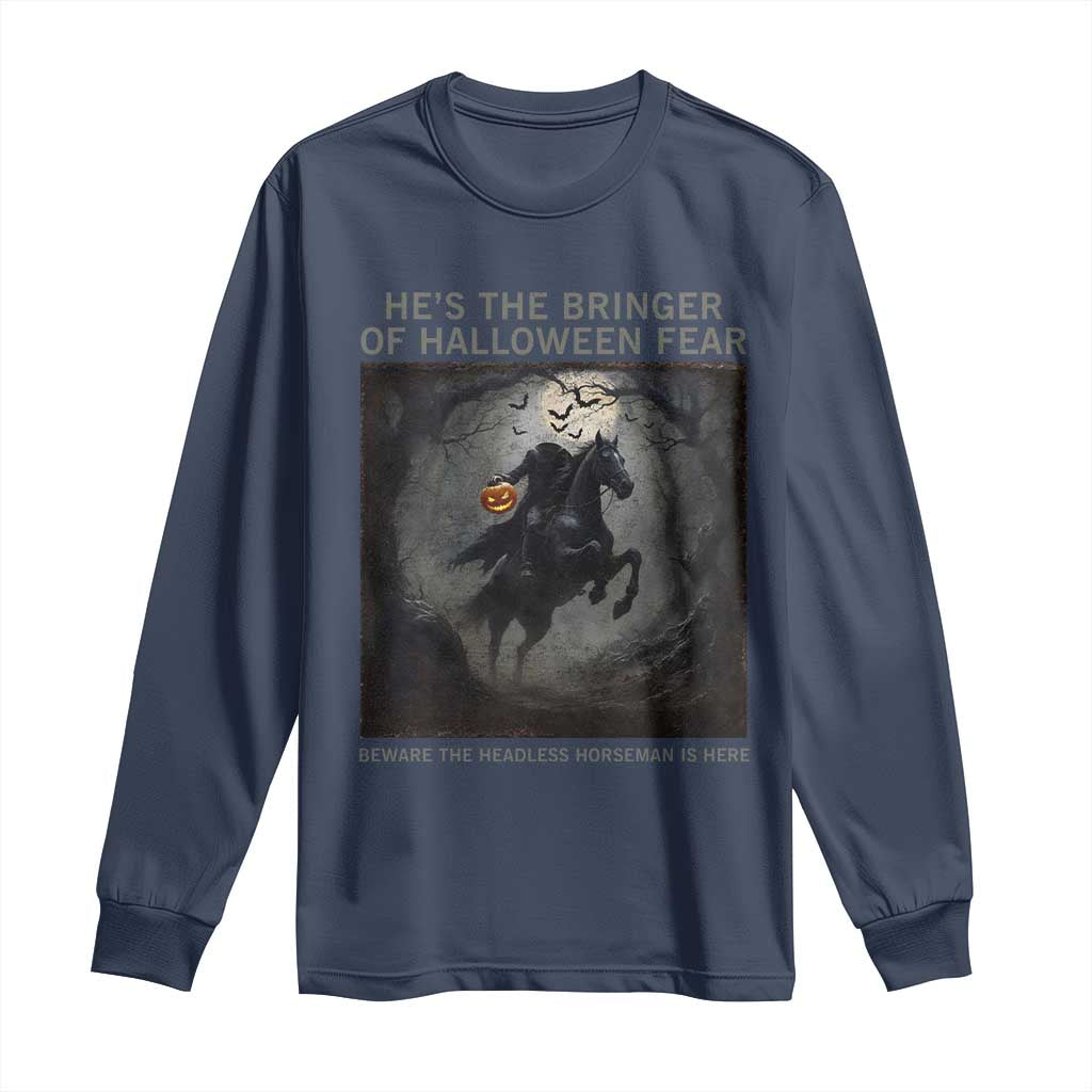 Headless Horseman Long Sleeve Shirt Vintage Gothic Scary Costume Halloween October Festive - Wonder Print Shop