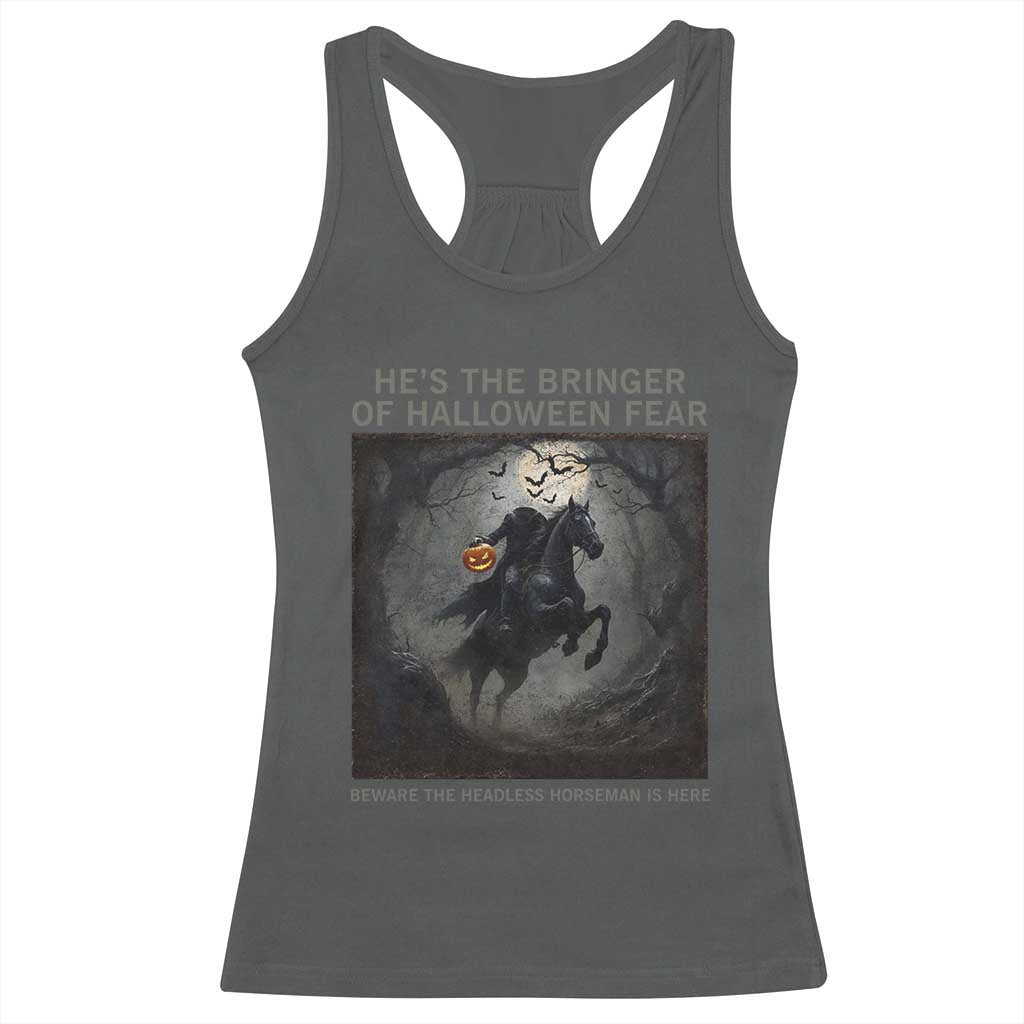 Headless Horseman Racerback Tank Top Vintage Gothic Scary Costume Halloween October Festive - Wonder Print Shop