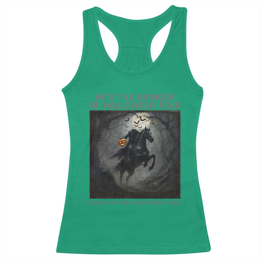Headless Horseman Racerback Tank Top Vintage Gothic Scary Costume Halloween October Festive - Wonder Print Shop