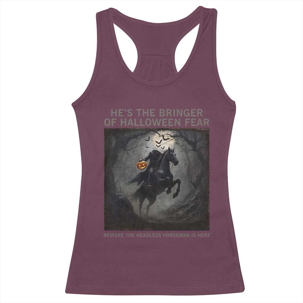 Headless Horseman Racerback Tank Top Vintage Gothic Scary Costume Halloween October Festive - Wonder Print Shop