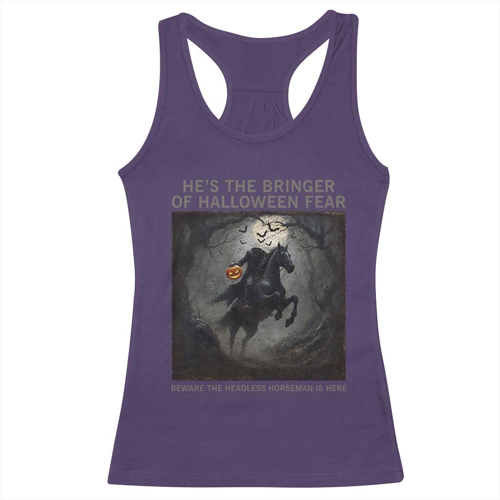 Headless Horseman Racerback Tank Top Vintage Gothic Scary Costume Halloween October Festive - Wonder Print Shop