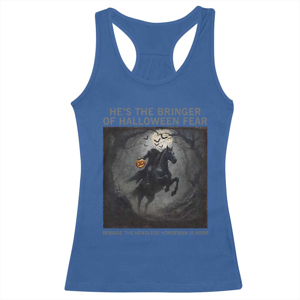 Headless Horseman Racerback Tank Top Vintage Gothic Scary Costume Halloween October Festive - Wonder Print Shop