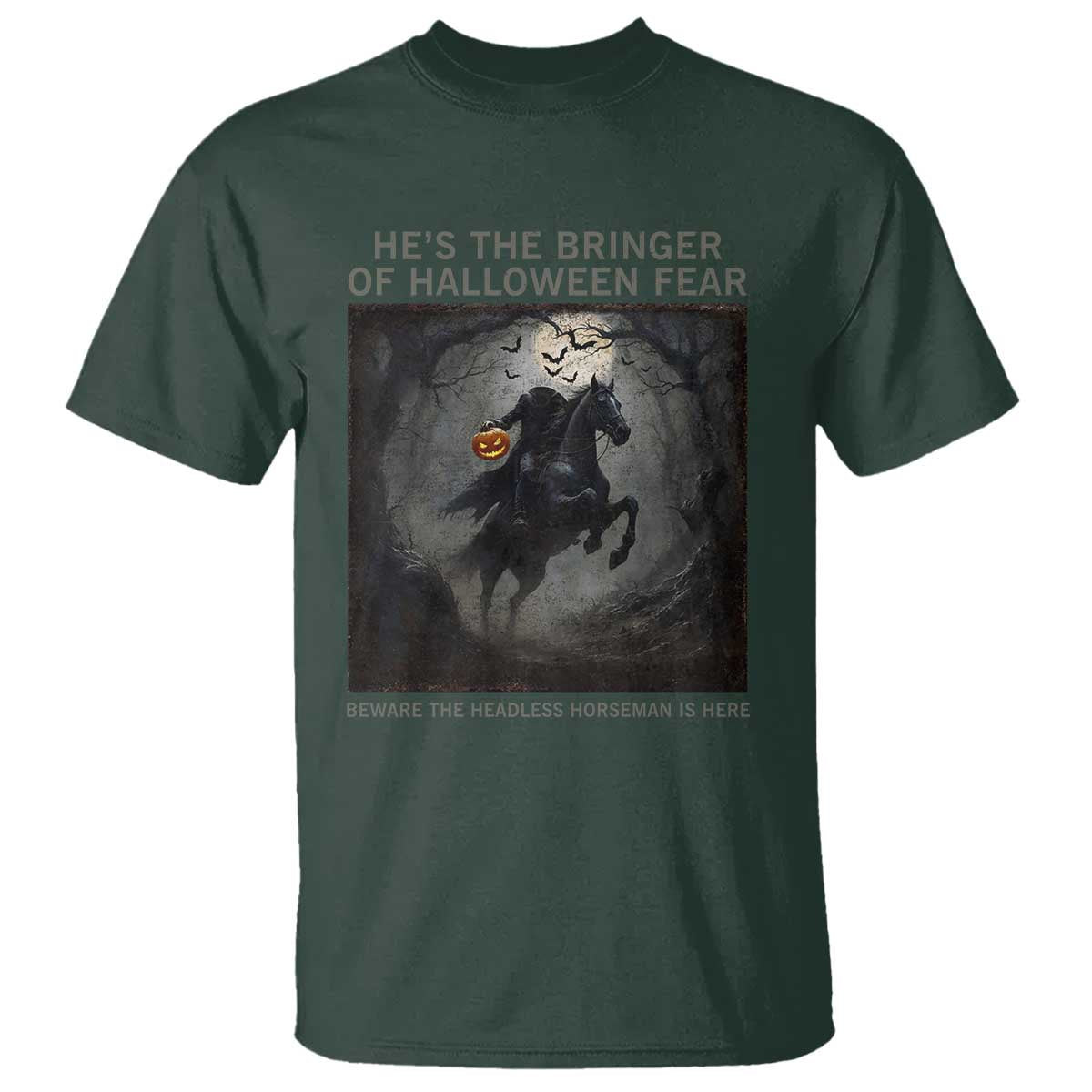 Headless Horseman T Shirt Vintage Gothic Scary Costume Halloween October Festive - Wonder Print Shop