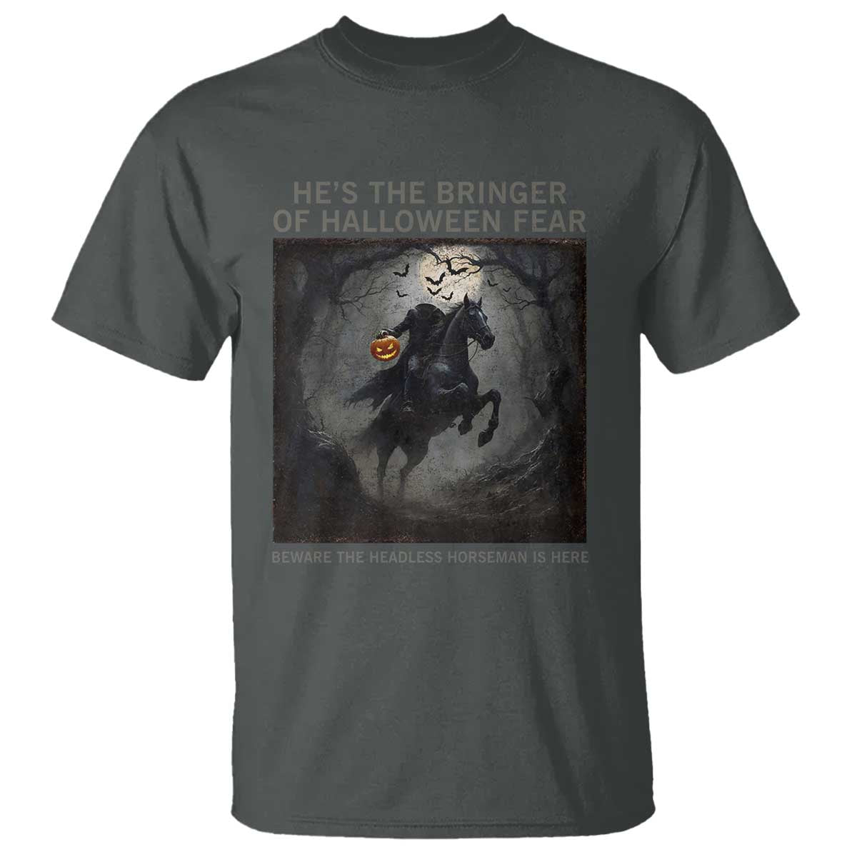 Headless Horseman T Shirt Vintage Gothic Scary Costume Halloween October Festive - Wonder Print Shop