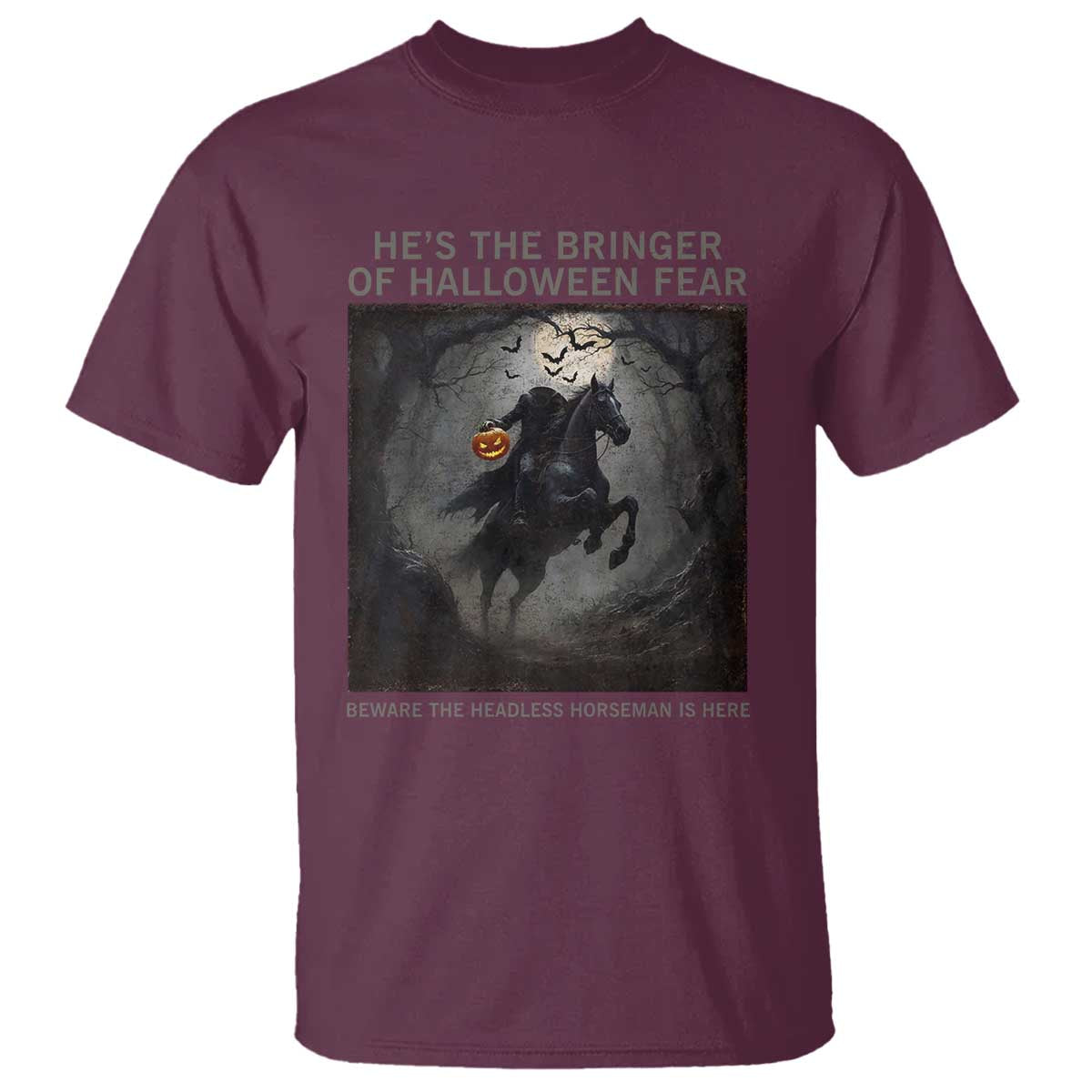 Headless Horseman T Shirt Vintage Gothic Scary Costume Halloween October Festive - Wonder Print Shop