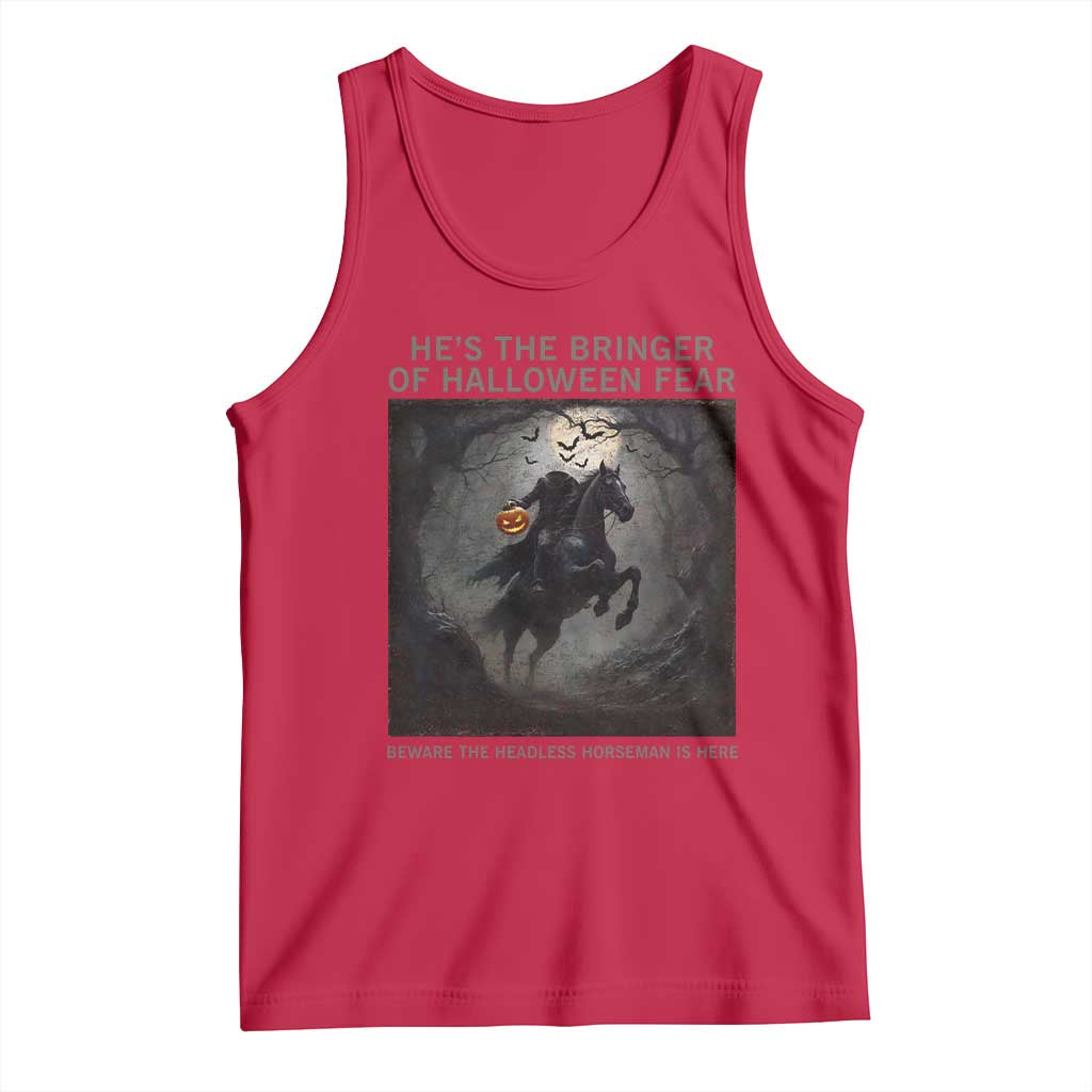 Headless Horseman Tank Top Vintage Gothic Scary Costume Halloween October Festive - Wonder Print Shop
