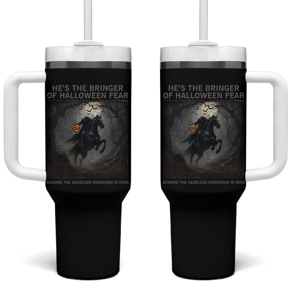 Headless Horseman Tumbler With Handle Vintage Gothic Scary Costume Halloween October Festive - Wonder Print Shop