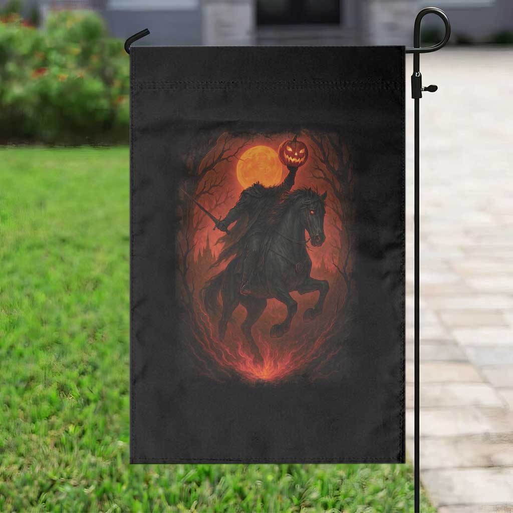 Scary Pumpkin Headless Horseman Halloween Garden Flag - Wonder Print Shop