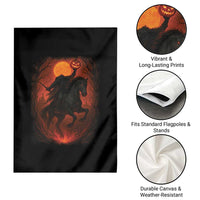 Scary Pumpkin Headless Horseman Halloween Garden Flag - Wonder Print Shop