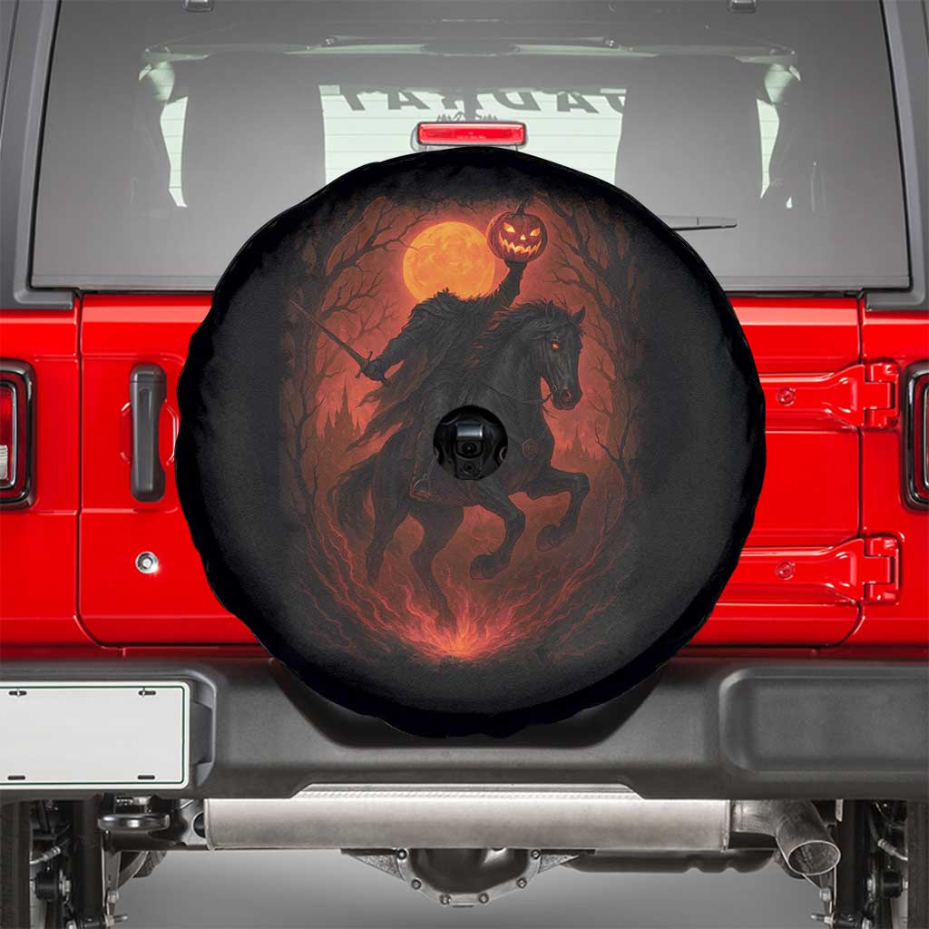 Scary Pumpkin Headless Horseman Halloween Spare Tire Cover - Wonder Print Shop