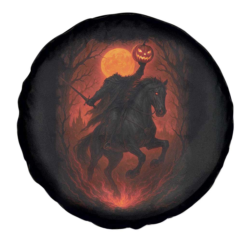 Scary Pumpkin Headless Horseman Halloween Spare Tire Cover - Wonder Print Shop