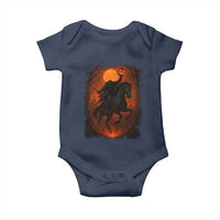 Scary Pumpkin Headless Horseman Halloween Baby Onesie - Wonder Print Shop