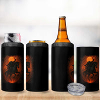 Scary Pumpkin Headless Horseman Halloween 4 in 1 Can Cooler Tumbler - Wonder Print Shop