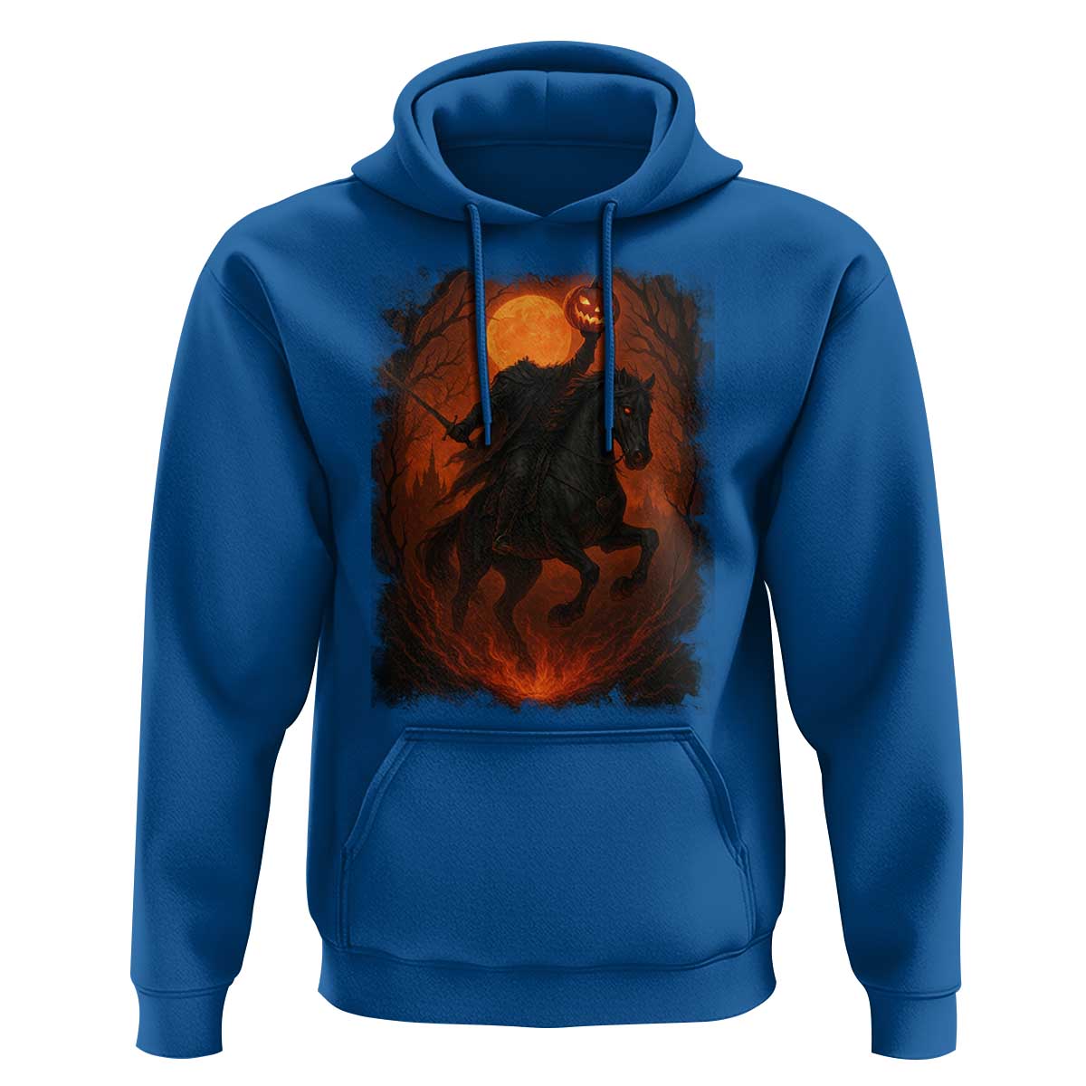 Scary Pumpkin Headless Horseman Halloween Hoodie - Wonder Print Shop