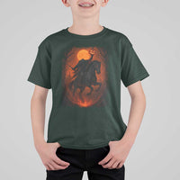 Scary Pumpkin Headless Horseman Halloween T Shirt For Kid - Wonder Print Shop