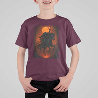Scary Pumpkin Headless Horseman Halloween T Shirt For Kid - Wonder Print Shop