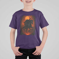 Scary Pumpkin Headless Horseman Halloween T Shirt For Kid - Wonder Print Shop