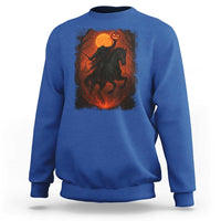 Scary Pumpkin Headless Horseman Halloween Sweatshirt - Wonder Print Shop