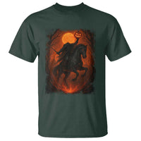 Scary Pumpkin Headless Horseman Halloween T Shirt - Wonder Print Shop