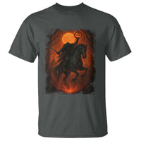 Scary Pumpkin Headless Horseman Halloween T Shirt - Wonder Print Shop