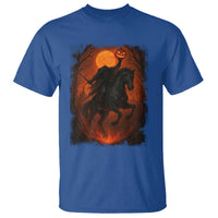 Scary Pumpkin Headless Horseman Halloween T Shirt - Wonder Print Shop