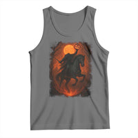 Scary Pumpkin Headless Horseman Halloween Tank Top - Wonder Print Shop