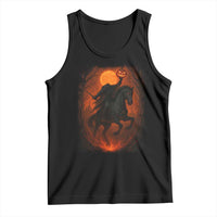 Scary Pumpkin Headless Horseman Halloween Tank Top - Wonder Print Shop