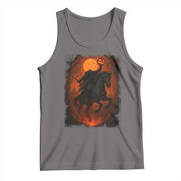 Scary Pumpkin Headless Horseman Halloween Tank Top - Wonder Print Shop