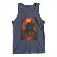 Scary Pumpkin Headless Horseman Halloween Tank Top - Wonder Print Shop