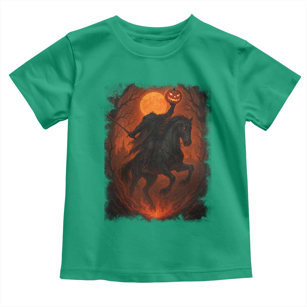 Scary Pumpkin Headless Horseman Halloween Toddler T Shirt - Wonder Print Shop